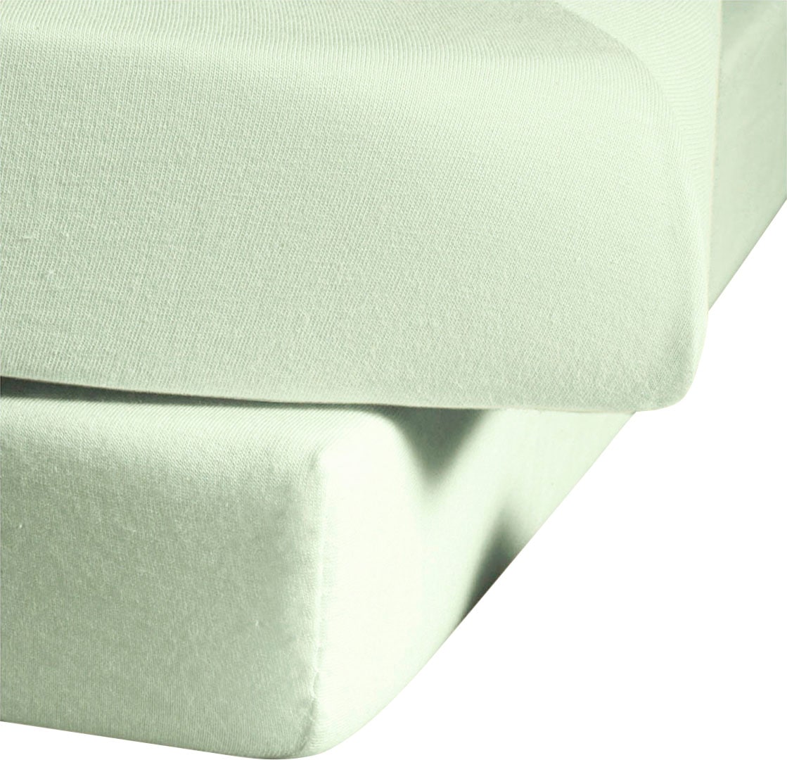 fleuresse Spannbettlaken "Ines hochwertiger Jersey aus reiner Baumwolle," aus Baumwolle, für Matratzen bis 23 cm Höhe, Bettlaken, Spannbetttuch von Fleuresse