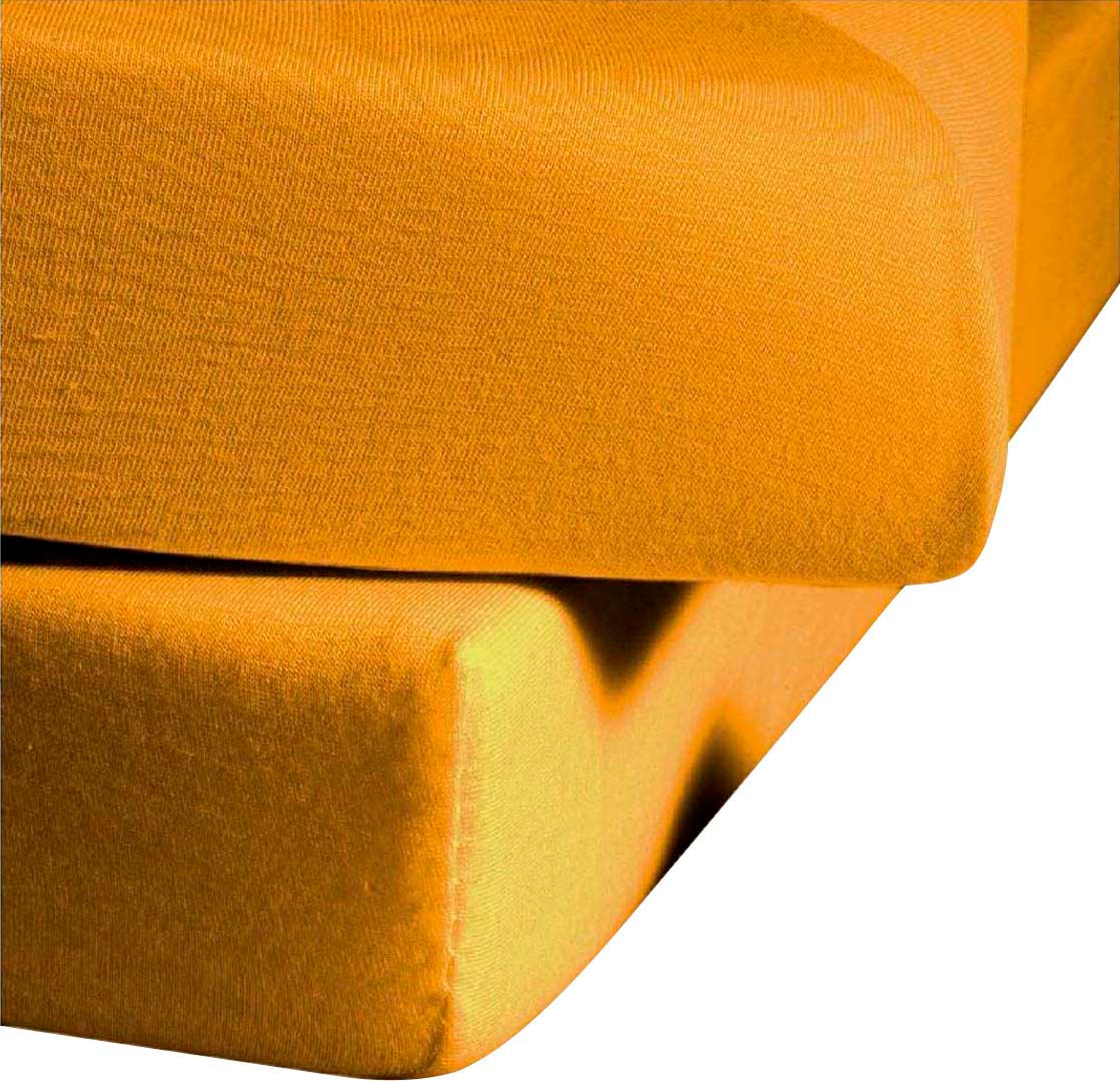 fleuresse Spannbettlaken "Ines hochwertiger Jersey aus reiner Baumwolle," aus Baumwolle, für Matratzen bis 23 cm Höhe, Bettlaken, Spannbetttuch von Fleuresse