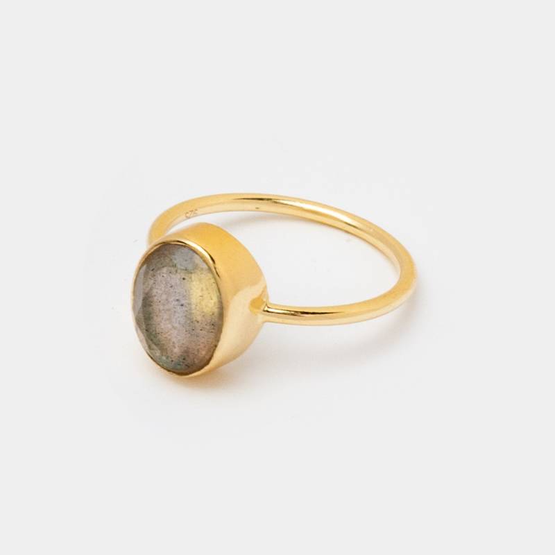 Ring Aline Oval Labradorite, 54 von Fleurs des Prés