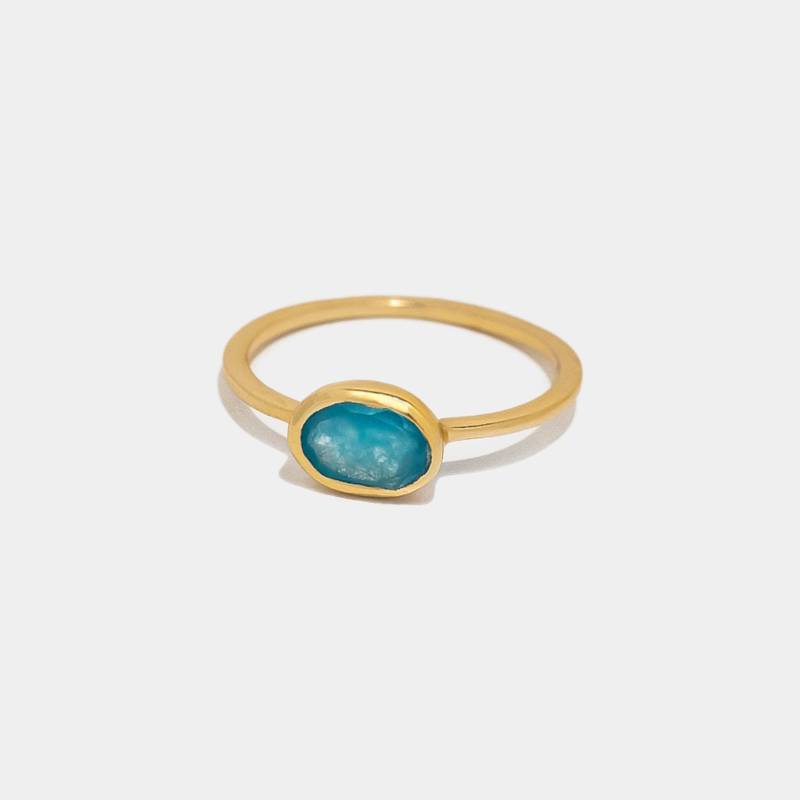 Ring Amie Neon Blue Jade, 54 von Fleurs des Prés