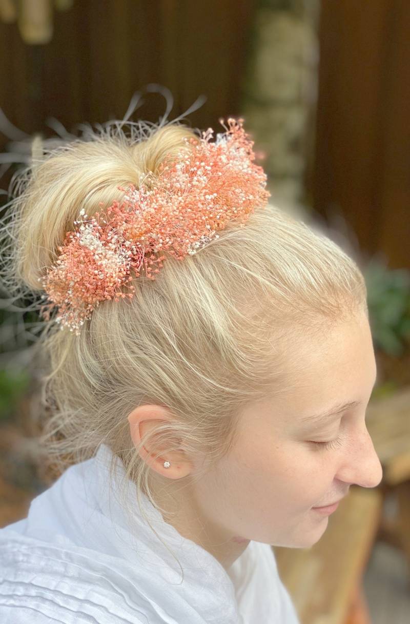 Schleierkraut Brötchenkranz Rustikales Blumenmädchen Halo von FleursDeSimone