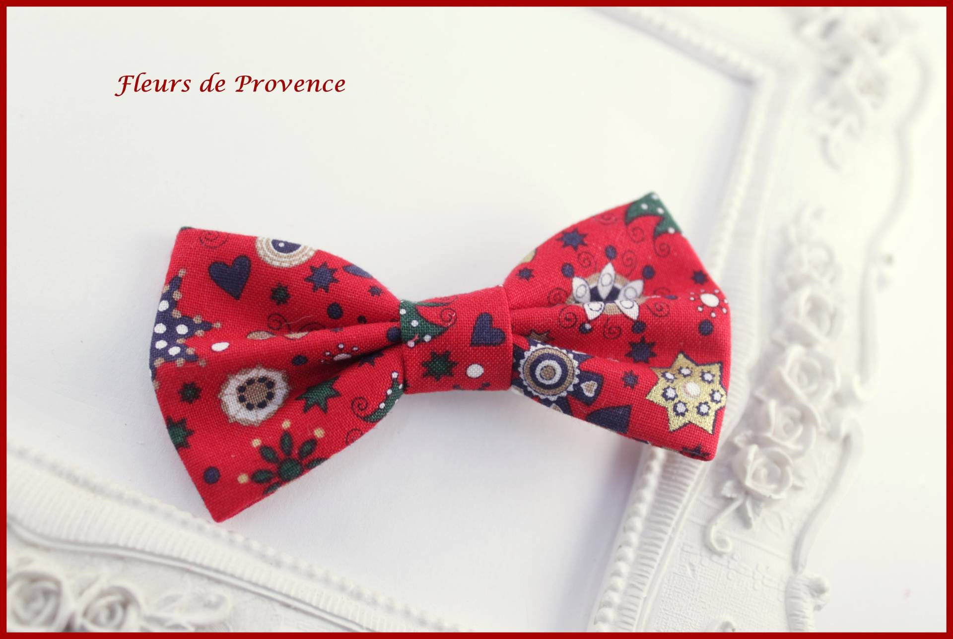 Barrette Noel Rote Fliege von FleursProvence