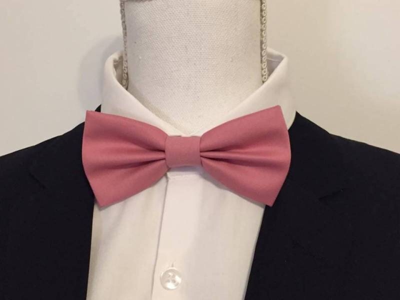 Fliege/Einstecktuch Manschettenknöpfe Liberty-stoff Altrosa - Mann Kind Baby von FleursProvence