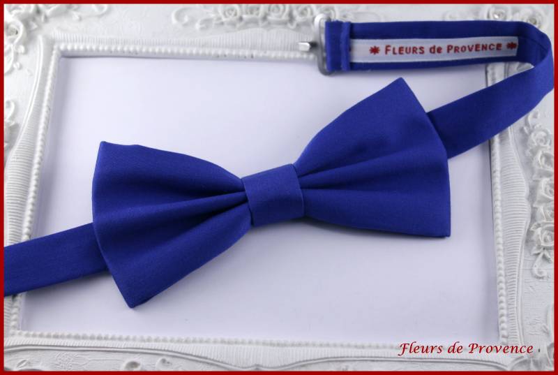 Fliege/Einstecktuch Manschettenknöpfe Royalblauer Stoff - Männer Kinder Babys von FleursProvence