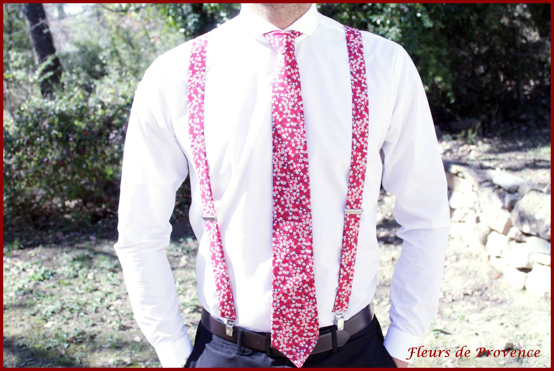 Liberty Stoffkrawatte Mitsi Valeria Rot - Herren/Kinder von FleursProvence