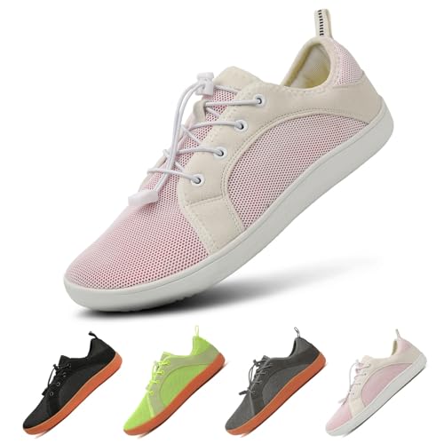 FlexEase Unisex Barfuss Schuhe Damen Herren Barfußschuhe Sneaker mit Breite Zehenbox Leicht Turnschuhe Bequeme Zero-Drop Solhe Laufschuhe Fitness Zehenschuhe Pink 41 FlexEase Unisex Barfuss Schuhe Damen Herren Barfußschuhe Sneaker mit Breite Zehenbox Leicht Turnschuhe Bequeme Zero-Drop Solhe Laufschuhe Fitness Zehenschuhe Pink 41 von FlexEase