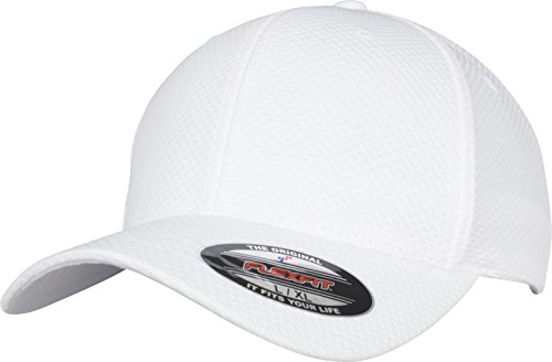 Flexfit Unisex 3D Hexagon Jersey Cap Kape, White, L/XL von Flexfit