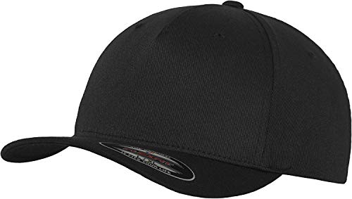 Flexfit 5 Panel Baseball Cap - Unisex Mütze, Kappe für Herren und Damen, einfarbige Basecap, rundum geschlossen - Farbe black, Größe L/XL von Flexfit