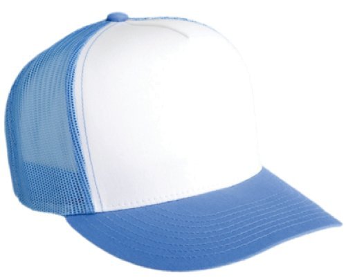 Flexfit 6006 Snapback Classic Trucker Hat verstellbar (C.Blue/Wht/C.Blue) von Flexfit