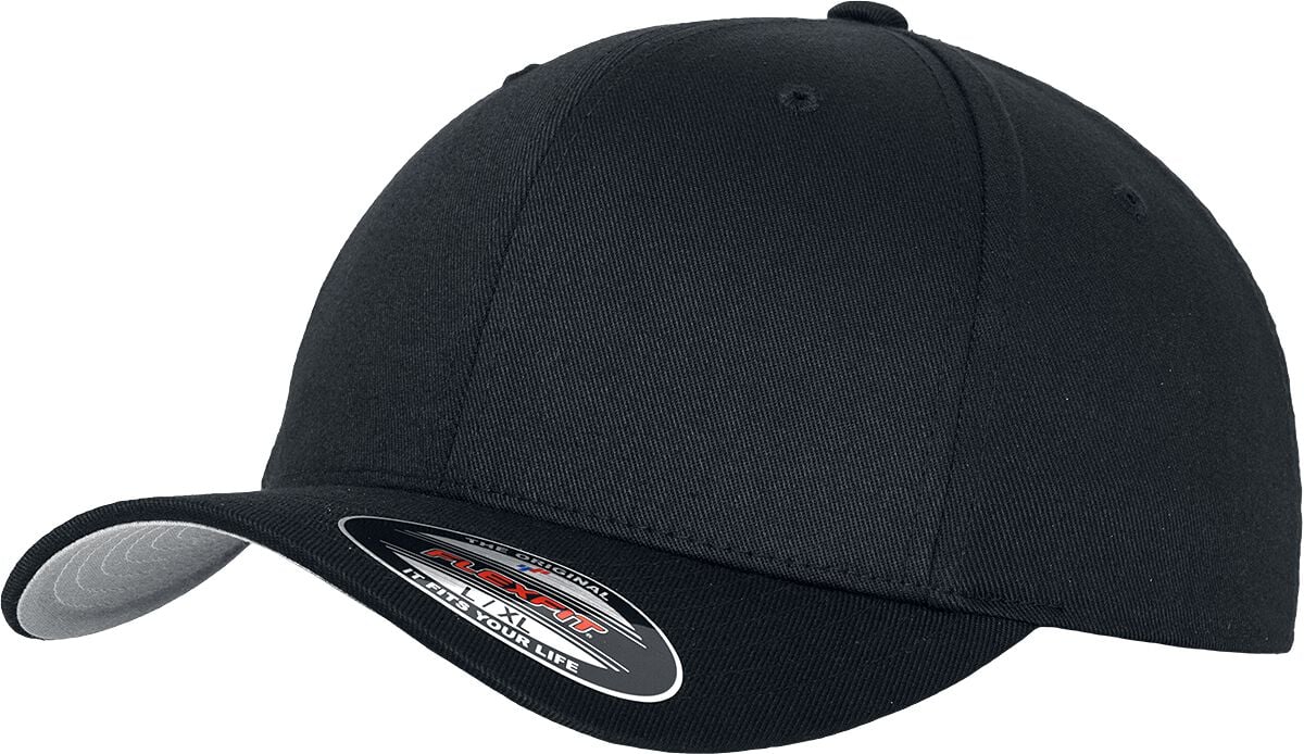 Flexfit Cap - Wooly Combed - schwarz von Flexfit