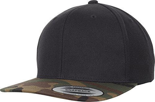 Flexfit Uni 6089TC-Classic Snapback 2-Tone Cap, blk/Green camo, one Size von Flexfit