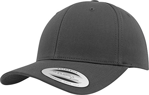 Flexfit Damen und Herren Baseball Caps Curved Classic Snapback Cap, Farbe Charcoal Grau von Flexfit