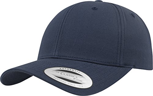 Flexfit Damen und Herren Baseball Caps Curved Classic Snapback Cap, Farbe Navy Blau von Flexfit