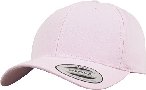 Flexfit Damen und Herren Baseball Caps Curved Classic Snapback Cap, Farbe Pink von Flexfit