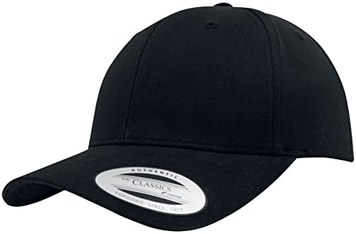 Flexfit Damen und Herren Baseball Caps Curved Classic Snapback Cap, Farbe Schwarz von Flexfit