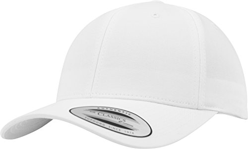 Flexfit Damen und Herren Baseball Caps Curved Classic Snapback Cap, Farbe Weiß von Flexfit