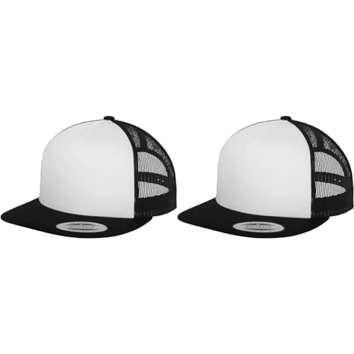 Flexfit Unisex Mütze Classic Trucker M tzen, blk/wht/blk, Einheitsgröße EU von Flexfit