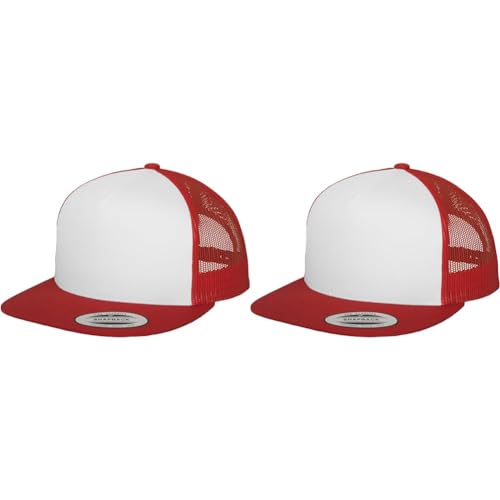 Flexfit Unisex Mütze Classic Trucker mützen, red/wht/red, Einheitsgröße EU von Flexfit