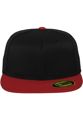 Flexfit Erwachsene Mütze Premium 210 Fitted 2-Tone, Blk/Red, S/M, 6210T von Flexfit