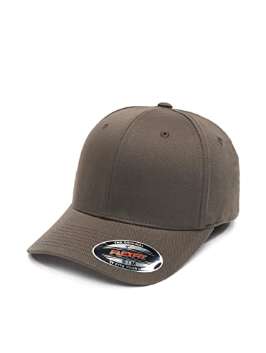 Flexfit Fitted Cap - Wooly Combed 6277 - Dark Grey, Size:S/M von Flexfit