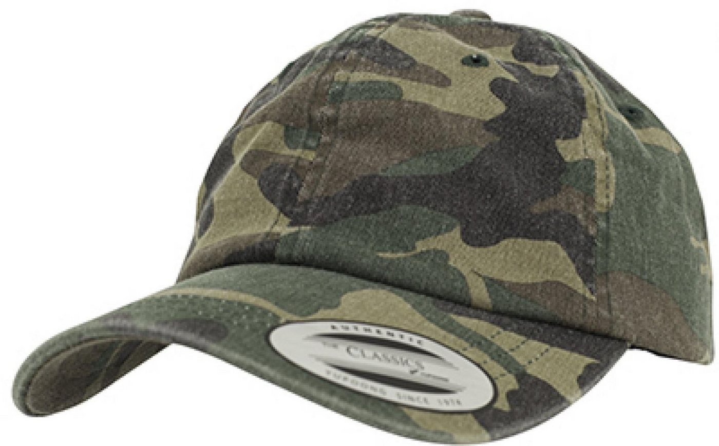 Flexfit Baseball Cap Low Profile Camo Washed Cap / Extra flache Form von Flexfit