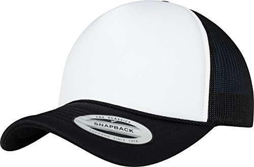 Flexfit Uni 6005FC-Foam Trucker Curved Visor Cap, blk/wht/blk, one Size von Flexfit