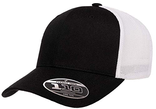 Flexfit Herren 110 Recycled Trucker Mesh Cap-2-Tone Kappe, schwarz/weiß, Einheitsgröße von Flexfit