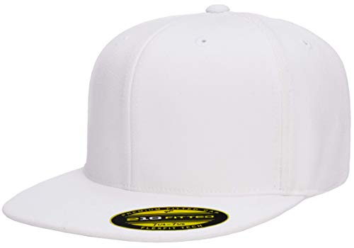 Flexfit Herren 210 Flat-Bill Cap Hat Hut, Weiß, L/XL von Flexfit