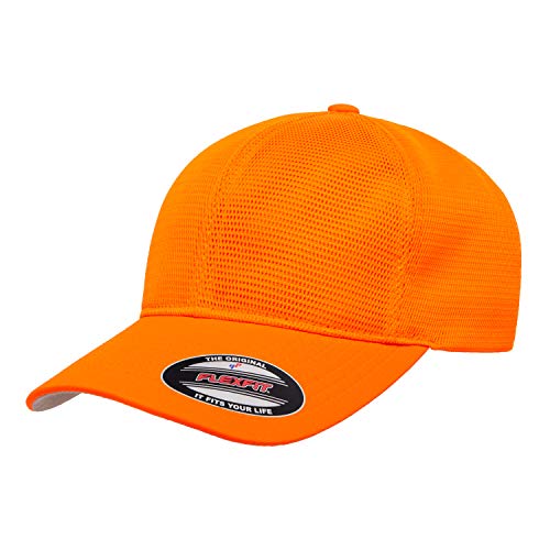 Flexfit Herren 360 Omnimesh Cap Verschluss, Neon-Orange, S/M von Flexfit