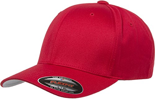 Flexfit Herren Baseball Cap Rot rot Erwachsene Large/X-Large (7 1/8" - 7 5/8") von Flexfit