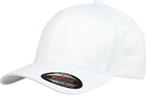 Flexfit Herren Baseball Cap Weiß weiß Erwachsene Small/Medium (6 3/4" - 7 1/4") von Flexfit