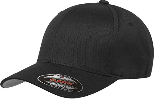 Flexfit – Herren-Cap aus gekämmter Wolle, 6277, Schwarz, 6277 L-XL von Flexfit