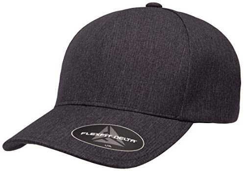 Flexfit Herren Delta Seamless Carbon Cap Kappe, Melange Charcoal, L-XL von Flexfit