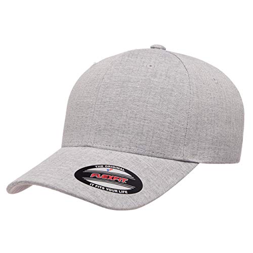 Flexfit Herren Heatherlight Cap Verschluss, Melange Silber, L-XL von Flexfit