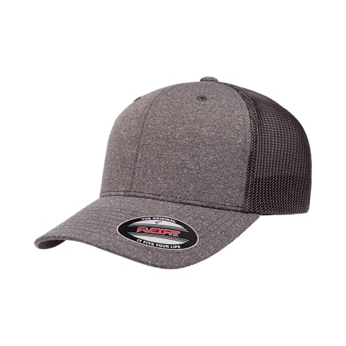 Flexfit Herren Melange Trucker Cap Hut, Dark Heather/Charcoal, Einheitsgröße von Flexfit