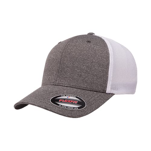 Flexfit Herren 110 Mesh Trucker Hat, Dunkelmeliert/Weiß, Einheitsgröße von Flexfit