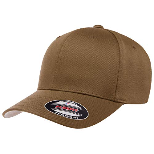 Flexfit Herren Men's Athletic Baseball Fitted Cap Taillierte Baseballkappe, Coyote Braun, S/M von Flexfit