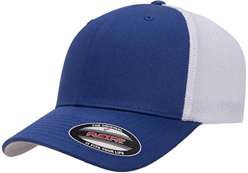Flexfit Herren Taillierte zweifarbige Mütze Trucker Hat, Royal/Weiß, Einheitsgröße von Flexfit
