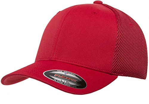 Flexfit Herren Ultrafibre Airmesh Fitted Cap Mütze, rot, L-XL von Flexfit