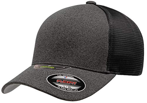 Flexfit Melange Unipanel Trucker Cap, Dunkelgrau / Schwarz, L/XL von Flexfit