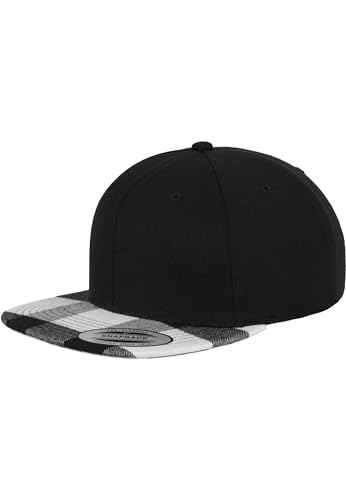 Flexfit Mütze Checked Flanell Peak Snapback, blk/wht, One size, 6089FP-00050-0050 von Flexfit