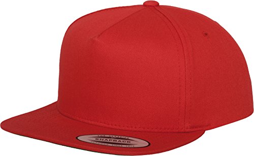 Flexfit Mütze Classic 5 Panel Snapback, red, one size, 6007-00199-0050 von Flexfit