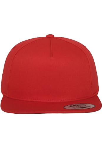 Flexfit Mütze Classic 5 Panel Snapback, red, one size, 6007-00199-0050 von Flexfit