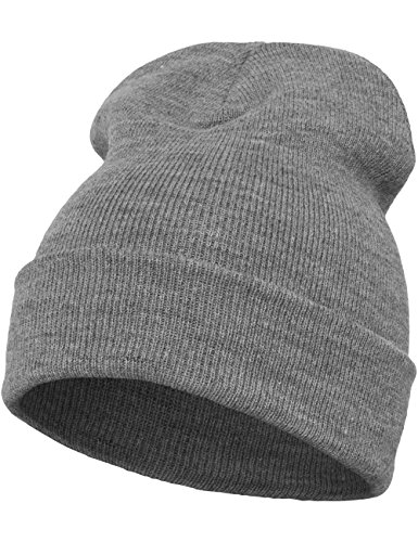 Flexfit Mütze Heavyweight Long Beanie, heather grey, one size von Flexfit