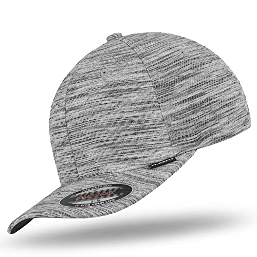 Flexfit Original Basecap Baseball Cap Stripes Melange Black Heathergrey -S/M von Flexfit