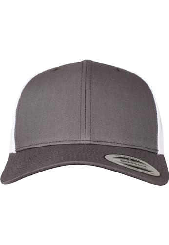Flexfit Unisex Retro Trucker 2-Tone Baseballkappe, Blickdicht, Darkgrey/wht, one Size von Flexfit