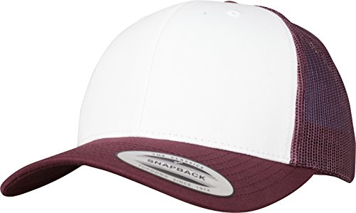 Flexfit Retro Trucker Colored Front Kappe Maroon/White One Size von Flexfit