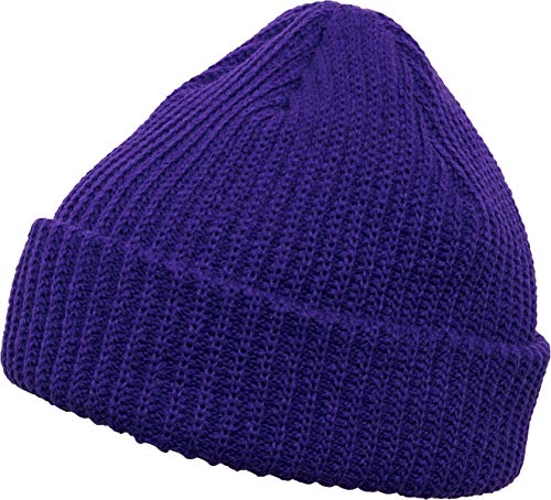 Flexfit Uni 1502RB-Rib Beanie Strickmütze, Purple, one Size von Flexfit