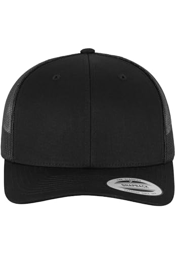 Flexfit Unisex Retro Trucker Cap, klassische Trucker Cap mit Mesh-Rückseite, one size, black von Flexfit