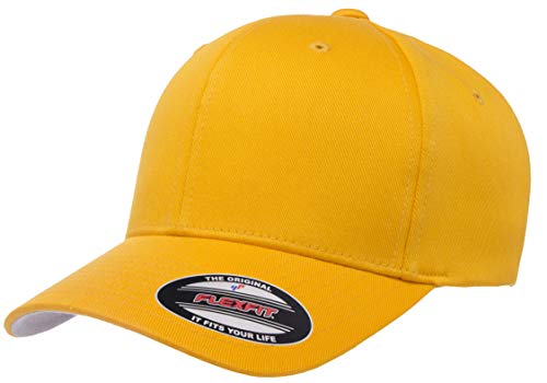 Flexfit Sportliche Baseballkappe für Herren, anpassbar, Gold von Flexfit